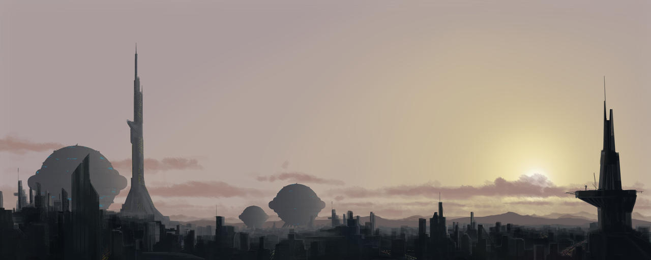 Kugelraumer at sunset