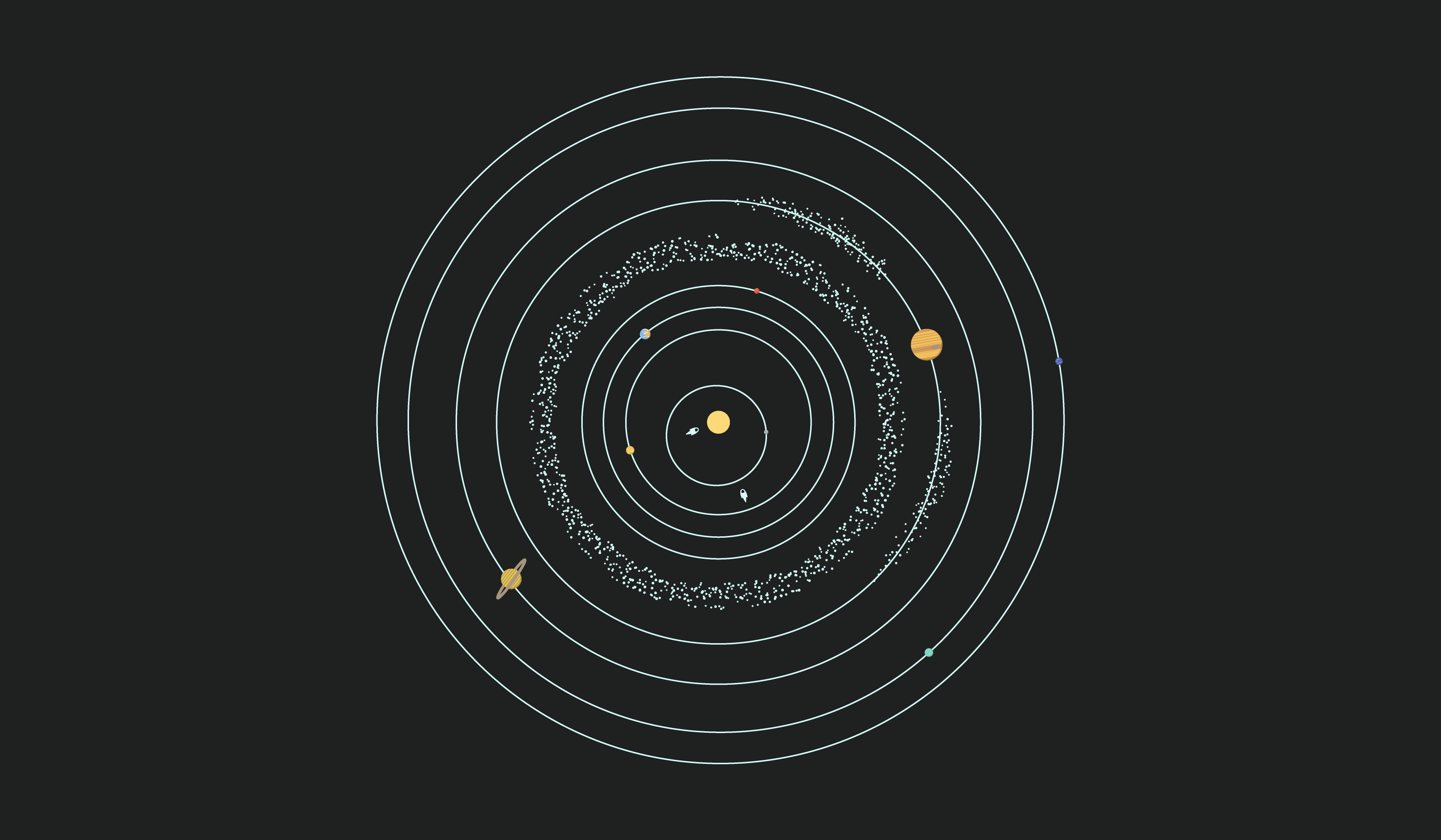 Illustration of the Solar System