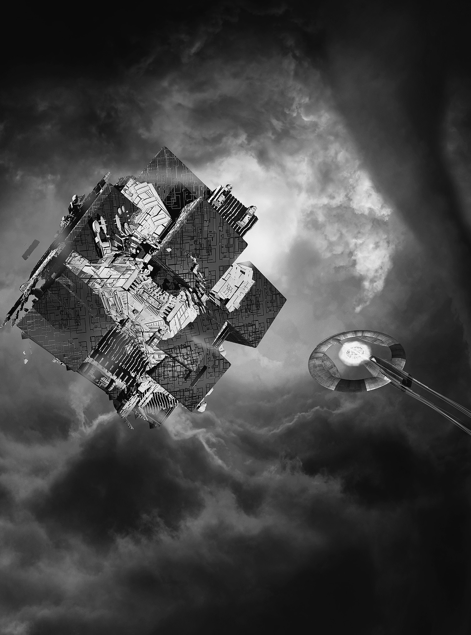 Die TELTRAIM trifft auf ein Posbi-Fragmentraumschiff